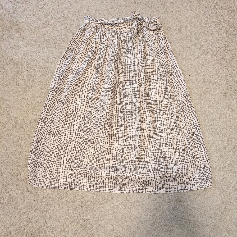 Breckenridge Cream and Black A-Line Skirt